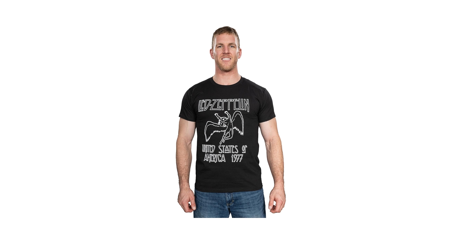 Amazon.com: Led Zeppelin 1977 American Tour Black Mens T